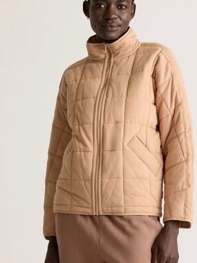 Quince Organic Cotton Quilted Knit Jacket